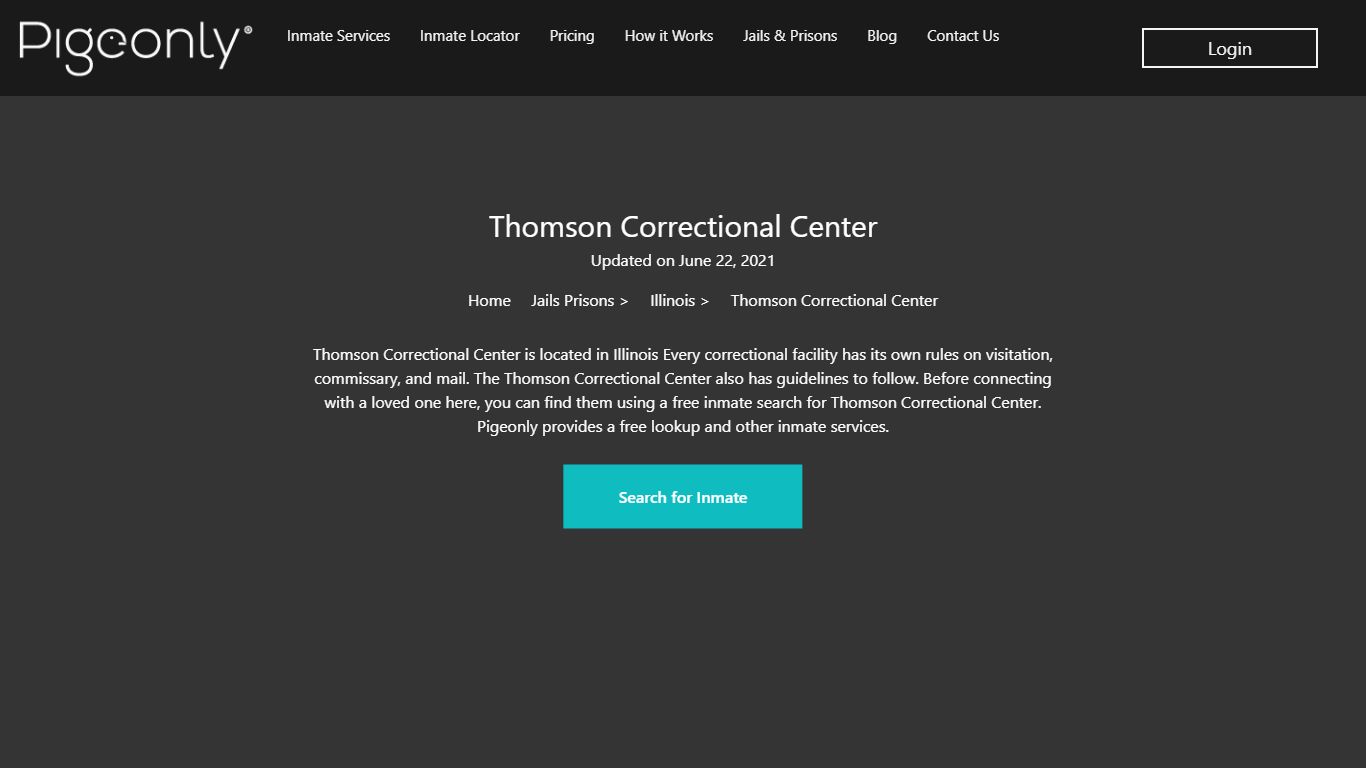Thomson Correctional Center Inmate Search | Illinois