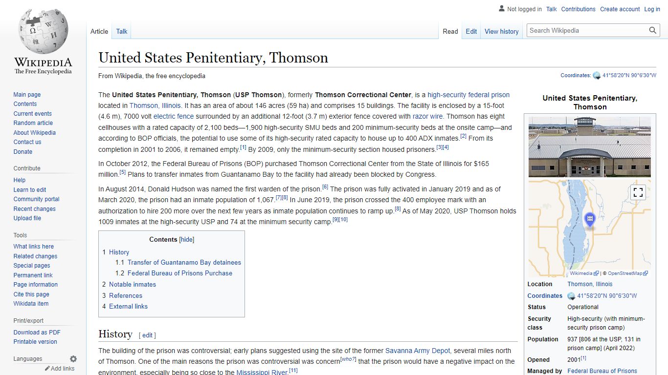 United States Penitentiary, Thomson - Wikipedia
